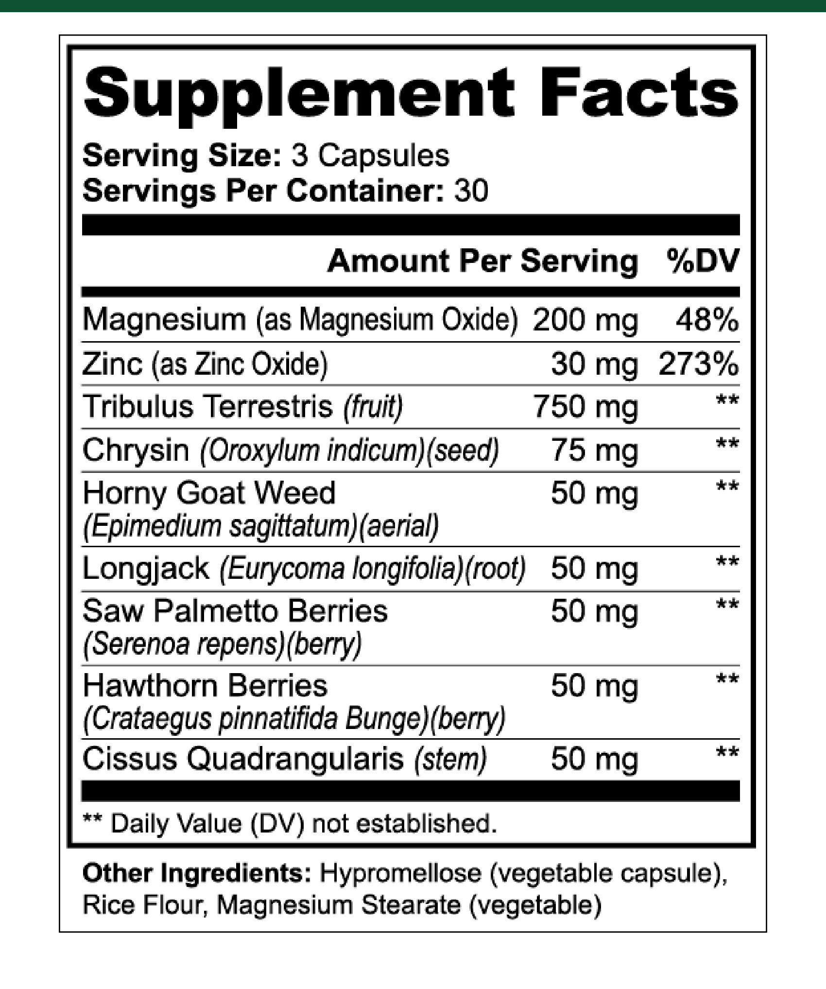 Alpha Source — Male Protocol supplement facts