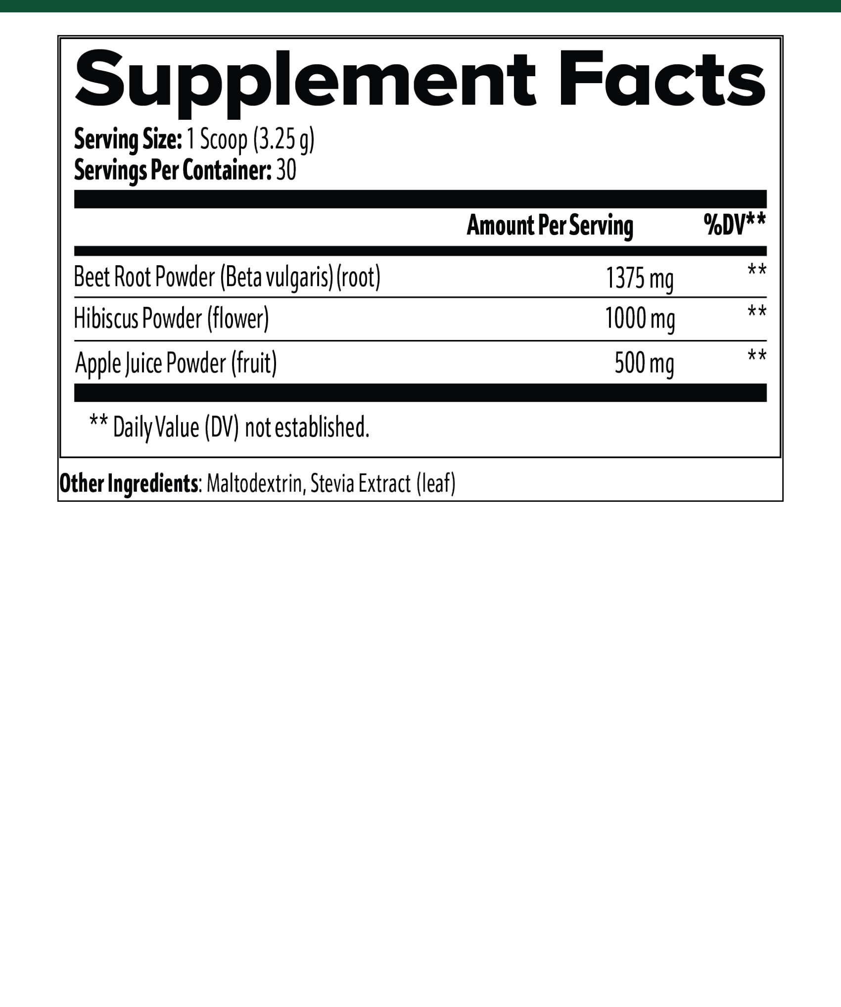 Beetroot supplement facts